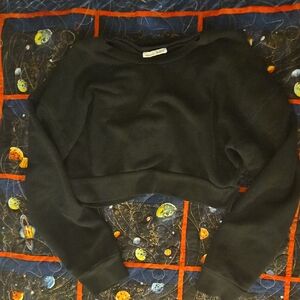 Reformation Black Crop Sweater